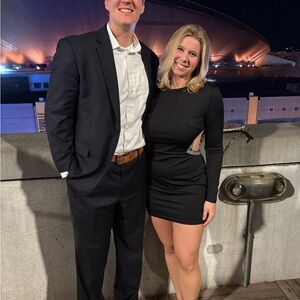 Elegant Black Dress with Silver Accents